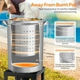 thumbnail image 4 of Zimtown 44qt Fryer Pot Turkey Pot Boil Pot Kit Stainless Steels, 4 of 7