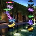thumbnail image 2 of Eyfqtcs Lámparas De Carillón De Viento Solar, Luces Colgantes, Decoración De Jardín Para El Hogar (Libélula), 2 of 9