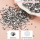 thumbnail image 5 of Piedras de strass redondas de fondo plano Uxcell, gemas de cristal de fondo plano para manualidades, ropa, decoración de arte de uñas gris oscuro SS10, 5 of 7