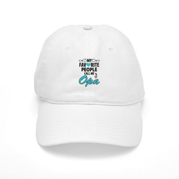 CafePress - My Favorite People Call Me Opa - Adjustable 100% Brushed Unisex Casual Cotton Baseball Cap, Beige, 1