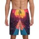 thumbnail image 1 of Fotbe Neon Sunset Cyberpunk Cityscape Pantalones Cortos de Pijama para Hombre, Ropa de Dormir, Pantalones de Pijama Cortos para Hombre-3X-Large, 1 of 6