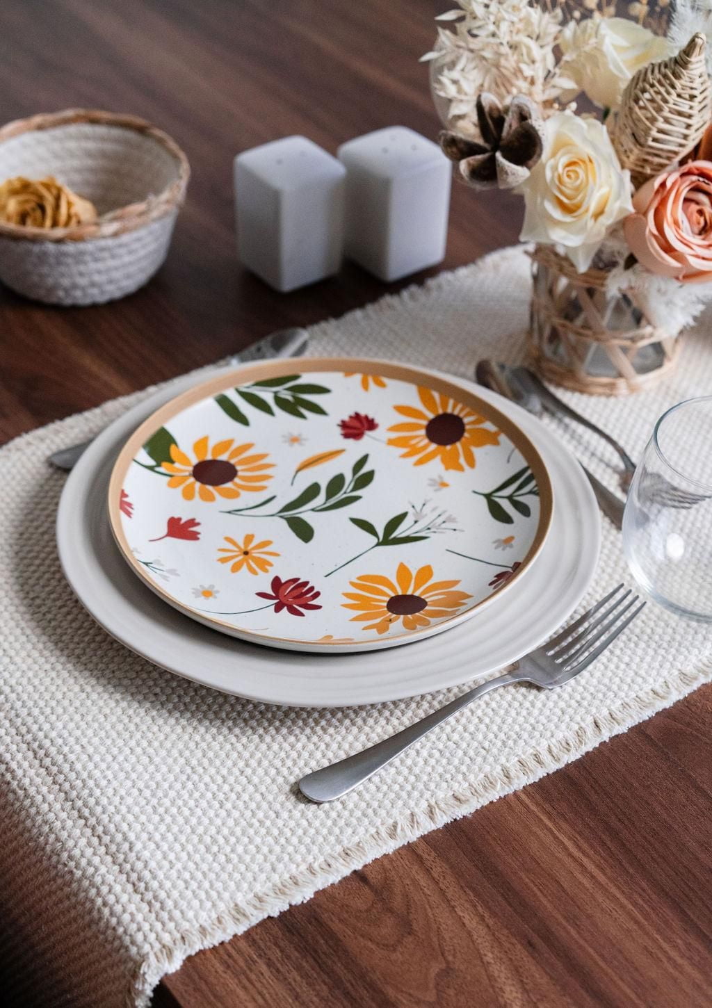 Fabstyles Chemin de table Bali 100 % coton – Lavable en machine au quotidien, chemin de table épais 35,6 x 182,9 cm pour table de salle à manger, de cuisine et d'extérieur