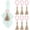 Pink, variant on 6 Pieces Wooden Bead Napkin Rings, Farmhouse Stretchable Napkin Rings with Tassel Boho Napkin Rings for Dining Table,Wedding Decoration