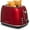 Red, variant on 2 Slice Toaster Retro Stainless Steel with Bagel, Cancel, and Defrost Functions, 6 Bread Shade Settings, Extra Wide Slots and Removable Crumb Tray, Cream