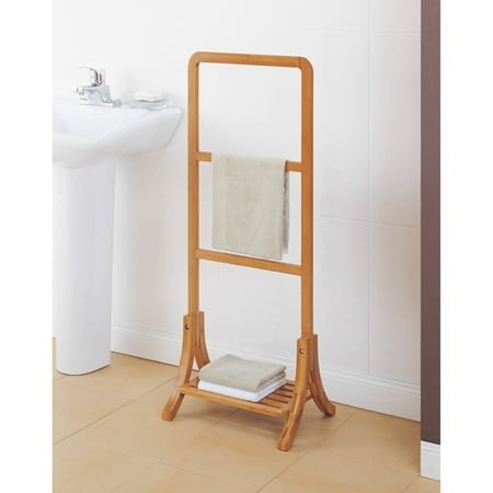 - Neu Home Lohas Collection Towel Rack, Carbonized Bamboo