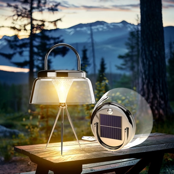 Hanging Camping Light LED Rechargeable ,Portable Lantern Waterproof Dining Table Light Outdoor Lamp for Glamping Indoor Outages Car Repair,Black