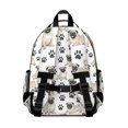 thumbnail image 3 of Pug and Dog Paw Print Backpack for School, Cute School Bag with Adjustable Shoulder Straps and Padded Back, 15.25"x11.5"x5.25", 3 of 5