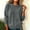 Gray, variant on 2026 Fall Winter Women's Crew Neck Fuzzy Fleece Sweatshirt, Drop Shoulder Long Sleeve Solid Loose Pullover Top with Front Kangaroo Pocket for Lounge Outdoor Cold Weather Layering