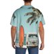 thumbnail image 3 of Balery Vintage Surf Van Beach Camisa Casual de Manga Corta con Botones para Hombre, Texturizada, Estilo Cubano, para Playa, Verano-Large, 3 of 5