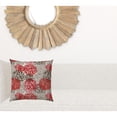 thumbnail image 7 of 17" X 17" Red And White Blown Seam Floral Lumbar Indoor Outdoor Pillow, 7 of 7
