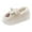 White, variant on Bed Slippers for Women Non-Slip Rubber Sole Lined Warm House Shoes for Indoor with Memory Foam Elastic Comfy Retro with Arch Support Gifts for Women