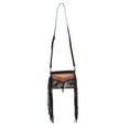 thumbnail image 4 of Women Western Floral Tooled Leather  Hair On Hide Shoulder Purse Hand bag 27FK06, 4 of 4