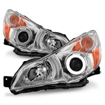 AKKON - Fits 2010-2014 Subaru Legacy 10-14 Outback Sedab Wagon Models Halogen Type Chrome Headlights Pair Left Right Replacement