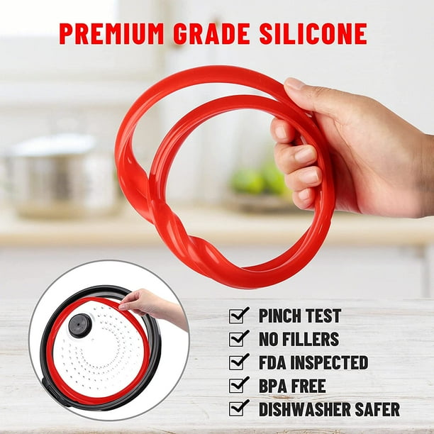 Mocoosy 3PCS Silicone Sealing Ring 8 Qt for Instant Pot Sealing ring 8 Quart InstaPot Gasket 8qt Replacement Rubber Seals Food Grade Silicone Insta Pot Accessories for Instant Pot IP DUO80 IP LUX 8
