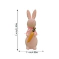 thumbnail image 3 of Easter Bunny Figurine Flocked Rabbit Statue Desktop Ornament for Home Living Room Farmhouse, 3 of 6
