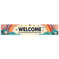 thumbnail image 1 of Welcome Party Event Backdrop Rainbow Peace Flower Banner Classroom Decoration School Entry Background Celebration Event Display Sign Kids Room, 1 of 4