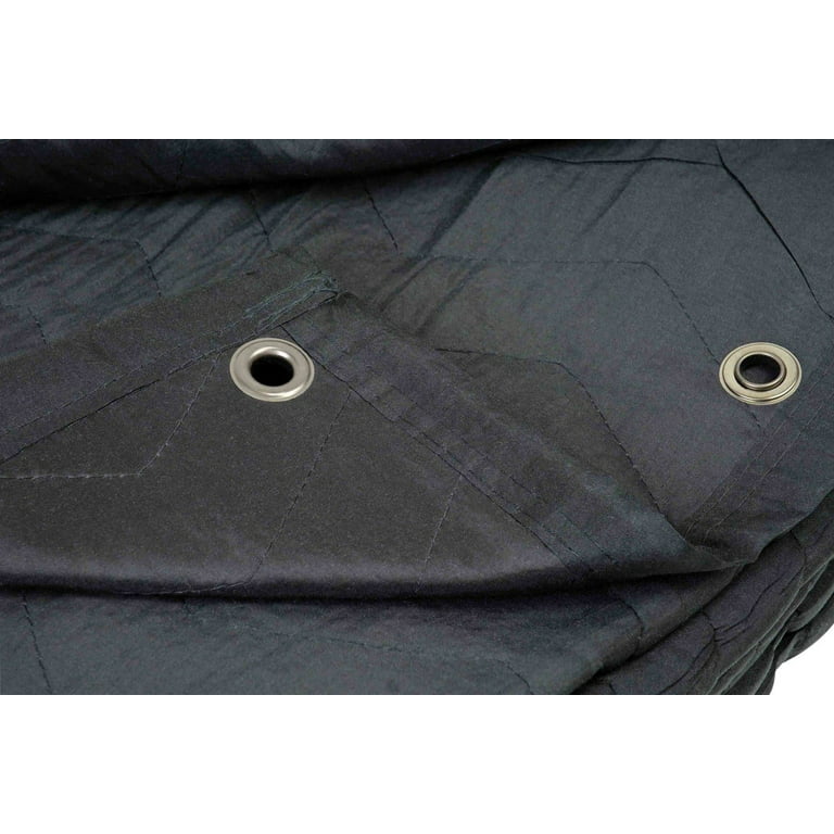 (2 Pack) Small Sound Blanket - 48” x 48” Black Grommeted Sound