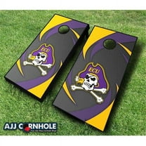 AJJCornhole 110-EastCarolinaSwoosh East Carolina Pirates Swoosh Theme Cornhole Set with Bags - 8 x 24 x 48 in.