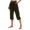 Army Green, variant on Lixiuxyad Summer Beach Pants Women's Casual Pants For Everyday Comfort Versatile Home And Sports Wear Classic Solid Color 3/4 Length Trousers Elastic Waist For Easy Fit Green