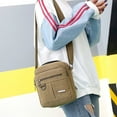 thumbnail image 5 of FENOHREFE Men's Casual Canvas Handbag for Commuting and Short Trip Small Crossbody Shoulder Bag Multi Pocket Zippers Satchel Purse, 5 of 8