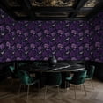 thumbnail image 5 of Peel and Stick Wallpaper Dark Purple Lavender Roses Butterflies Wall Mural 23.6in x 9.8ft Self Adhesive Removable Wall Paper Renter Friendly Wallpaper for Nursery Bedroom Cabinets, 5 of 8