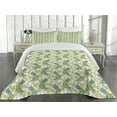 thumbnail image 2 of Ambesonne Peacock Quilted Coverlet 3 Pcs, Vivid Birds on Branches, King Size, Multicolor, 2 of 4