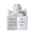 thumbnail image 2 of Estatuilla de ángel, bonita artesanía decorativa conmemorativa con alas, libro de colección de hadas, escultura de resina blanca para Patio, oficina, , 15,5x10,2x19,8 cm 155x102x198 cm Baoblaze Estatua de ángel, 2 of 8