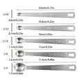 thumbnail image 3 of Stainless Steel Measuring Spoon Set, Precision Kitchen Utensils With Handle, for Baking and Seasoning, White, 3 of 6