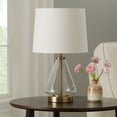 thumbnail image 3 of Better Homes & Gardens Glass with Brass Base Table Lamp, 18" H, 3 of 5