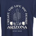 thumbnail image 3 of Instant Message - Create Life Arizona - Women's Short Sleeve Graphic T-Shirt, 3 of 6