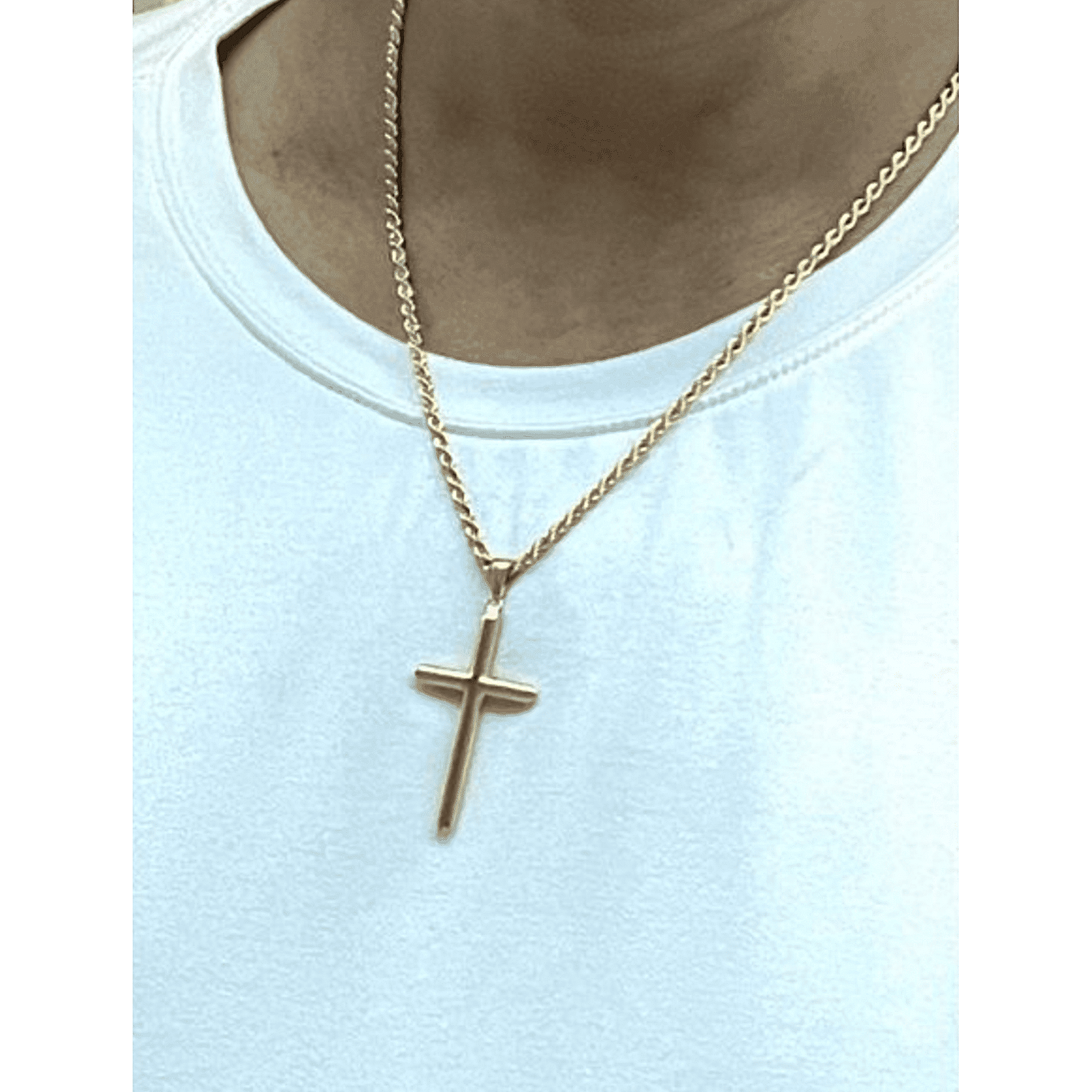 Gold chain with cross walmart discount
