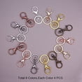 thumbnail image 2 of 32pcs Alloy Lobster Clasp 8 Colors Swivel Lanyard Snap Hook with 1.1" Key Ring Keychain Snap Hook Swivel Clasp Keychain Clips for Keychain DIY Bags Car DIY Jewelry Findings 1.1”×2.6”, 2 of 9