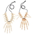 thumbnail image 1 of 2Pcs Clavicle Chain Hand Bone Pendants Halloween Necklaces Skull Necklaces, 1 of 8