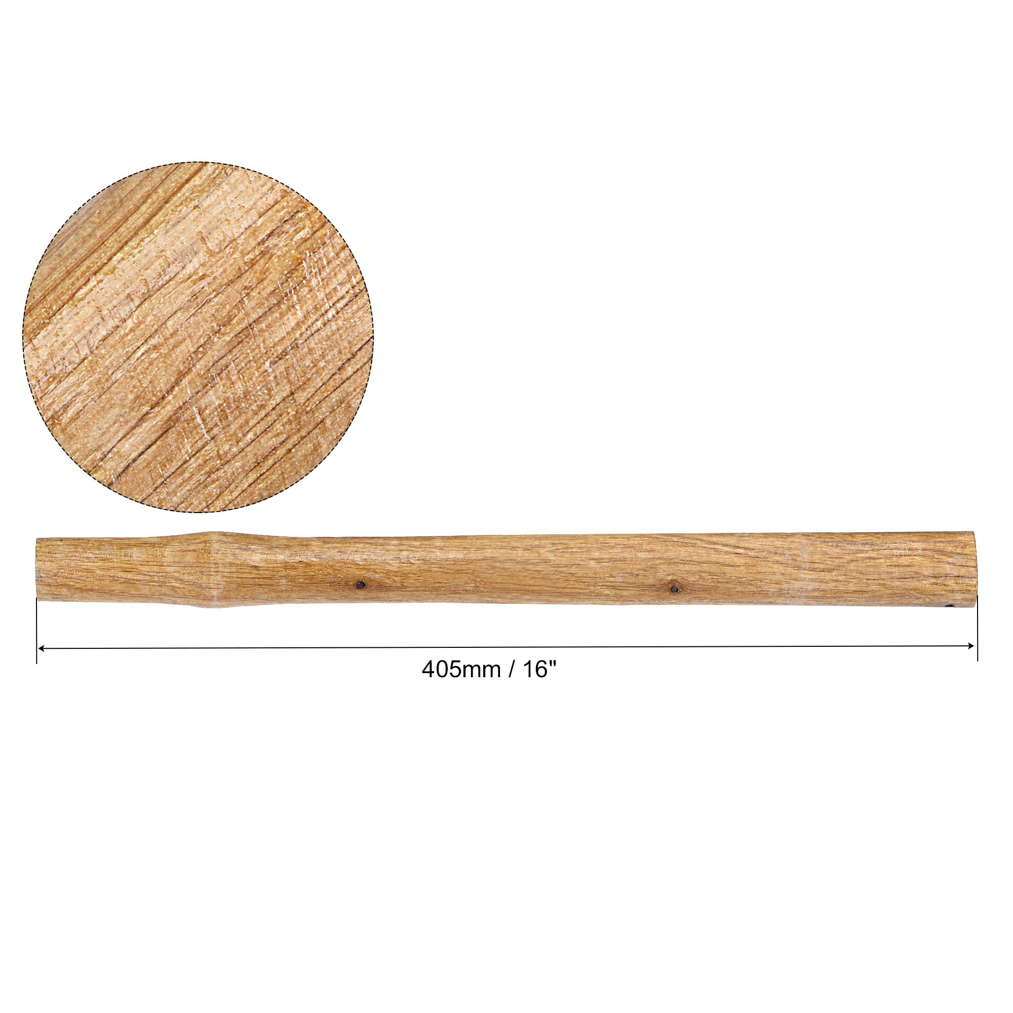 Unique Bargains Durable Wooden Hammer Handle Brown 16"