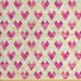 thumbnail image 1 of Geometric Fabric by the Yard, Colorful Modernistic Mosaic Design with Tiny Triangles Pattern, Upholstery Fabric for Dining Chairs Home Decor Accents, 10 Yards, Pink and Multicolor by Ambesonne, 1 of 2