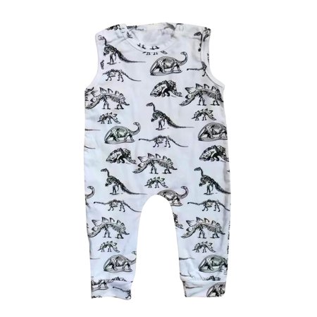 

Little Girl Onesies Baby Boys Girls Sleeveless Dinosaur Romper Jumpsuit Clothes Toddler Summer Cool Play Daily Wear