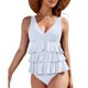 thumbnail image 2 of Conjunto de Bikini de Cintura Alta para las Mujeres Traje de Baño de Eslinga de Control Del Estómago, Corbata de Espalda Crisscross, 2 of 6