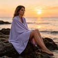 thumbnail image 6 of Large Quick Dry Bath Towel Double-Sided Plush Beach Swimming Towel for Sports - Highly Absorbent Microfiber Towel for Pool Gym Camping Travel - Soft and Fast Drying 160x80cm, 6 of 6