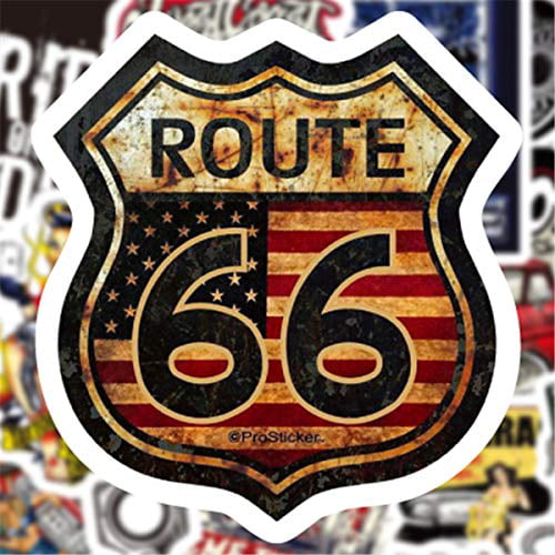 Hot Rod Classic Car 50 PCS Laptop Sticker Hot Rod Classic Car Theme Stickers Waterproof Vinyl Scrapbook Stickers Car Motorcycle Bicycle Luggage Decal