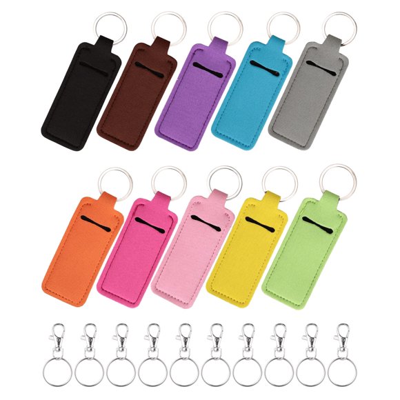 Meiiy Soporte para lápiz labial Funda para bálsamo labial Soporte para lápiz labial con clip Soporte para brillo de labios Rellenos de medias Regalo para mujeres (diez piezas)