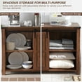 thumbnail image 4 of OKD 60" Farmhouse Dresser Chests for Bedroom with 4 Drawers & Sliding Barn Doors, Rustic Dresser TV Stand, Reclaimed Barnwood, 4 of 5