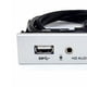 thumbnail image 1 of 9 pines a 2 USB 2.0 Floppy Bay HUB HD Audio 3.5mm Rack de panel frontal (Plata) Ehuebsd Para estrenar, 1 of 8