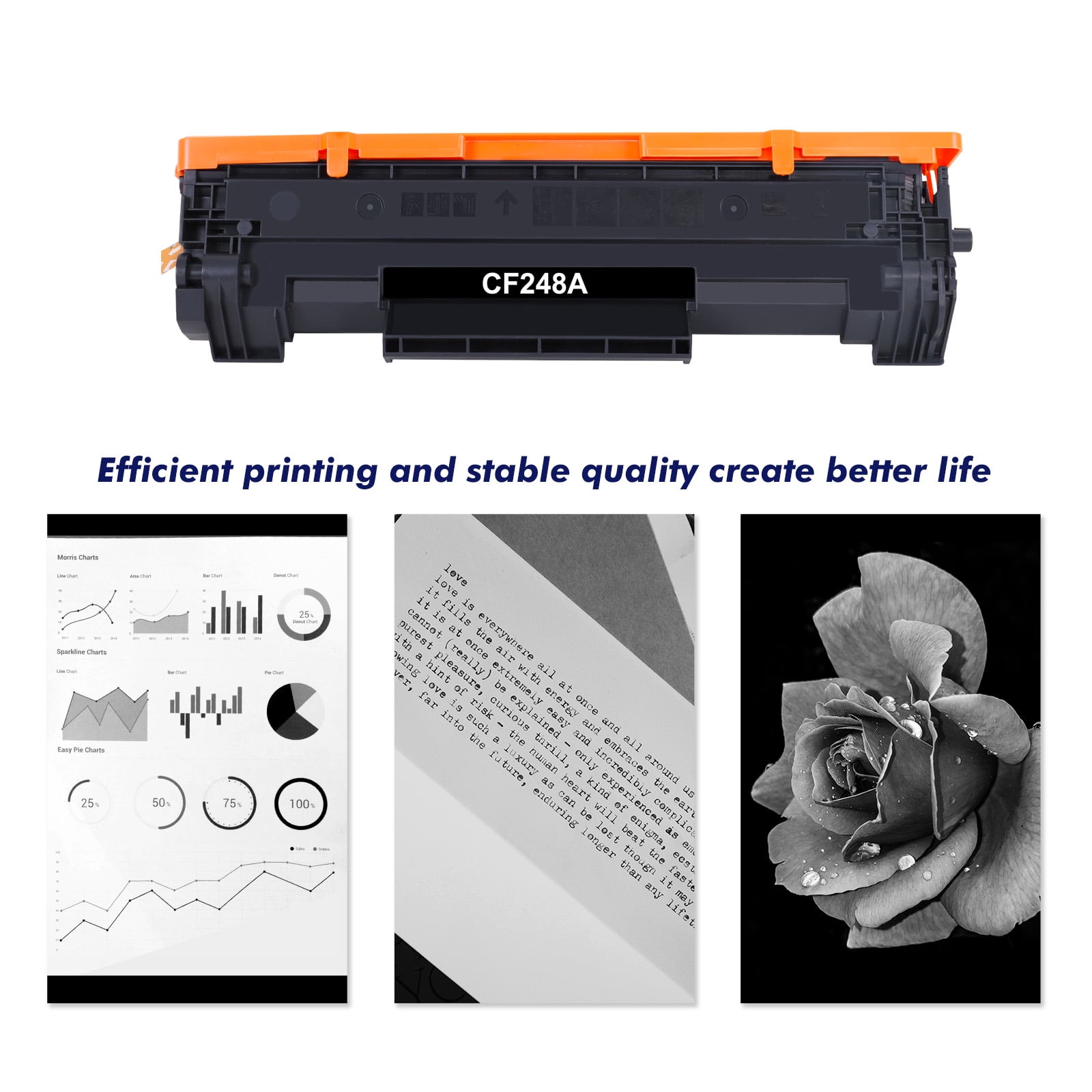 48A CF248A Toner Cartridge Compatible for HP CF248A 48A for Laserjet Pro M15w MFP M29w M28w M16w M31w M30w M15a M16a M28a M29a M15 M29 M28 Printer Ink (4-Pack,Black)