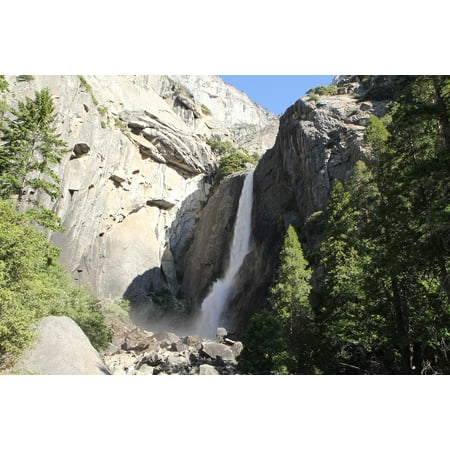 Framed Art for Your Wall Waterfall Park Yosemite Nature California National 10x13
