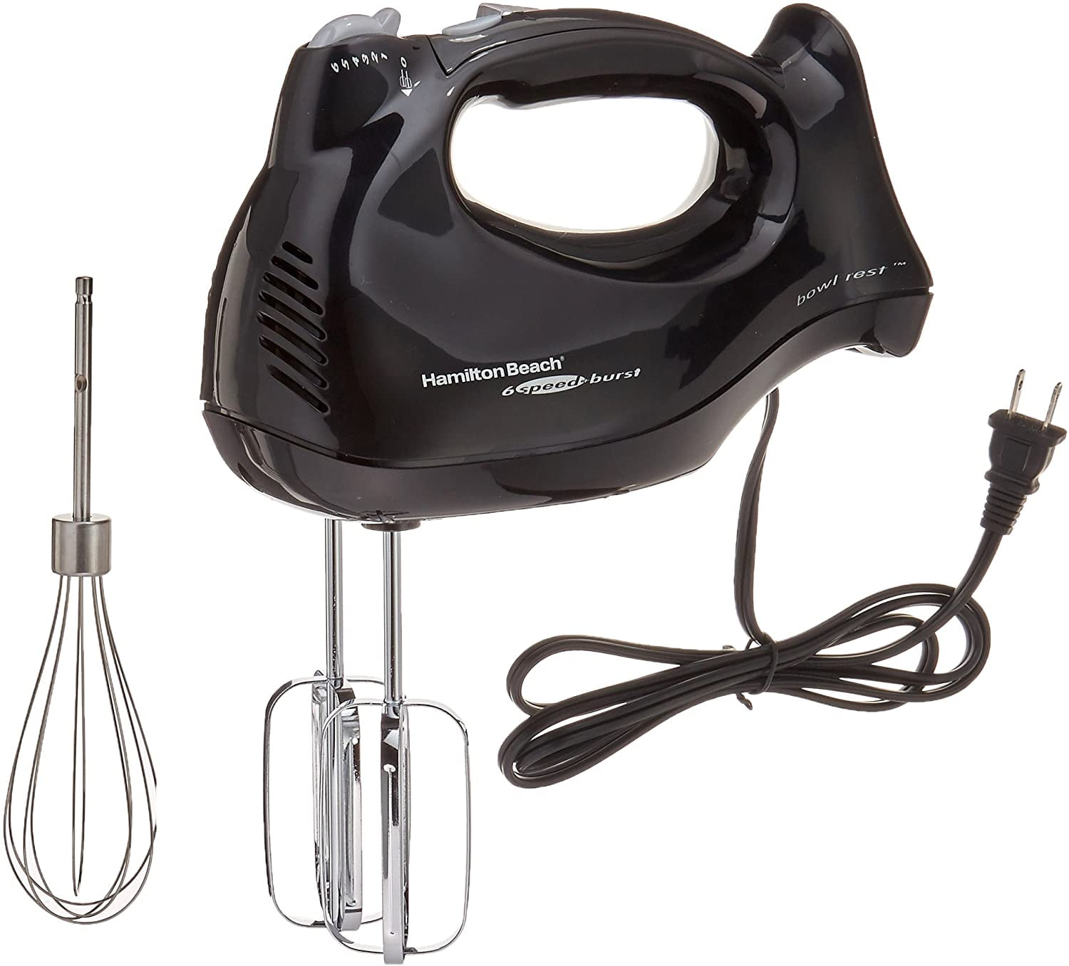 Hamilton Beach 6Speed Electric Hand Mixer with SnapOn Case, Beaters
