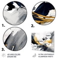 thumbnail image 3 of Designart "Transcendent Impressions in Grey and Gold II" Abstract Shapes Metal Wall Art Prints, 3 of 5