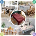 thumbnail image 5 of Red and Black Checkerboard Pattern Rectangle Tablecloth 60"x120",Waterproof Polyester Rectangle Table Cloth, Wipeable Spillproof Polyester Tablecloth for Dining, Camping, Indoor and Outdoor, 5 of 6