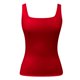 thumbnail image 4 of Camiseta sin mangas y cuello redondo para mujer - Top básico ajustado de punto acanalado - Ropa informal elástica de poliéster, 4 of 4