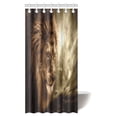 thumbnail image 1 of ABPHQTO Safari Decor Collection Brown Lion Wildlife Animal Baño Cortina de Ducha con Ganchos 90x180 cm, 1 of 3
