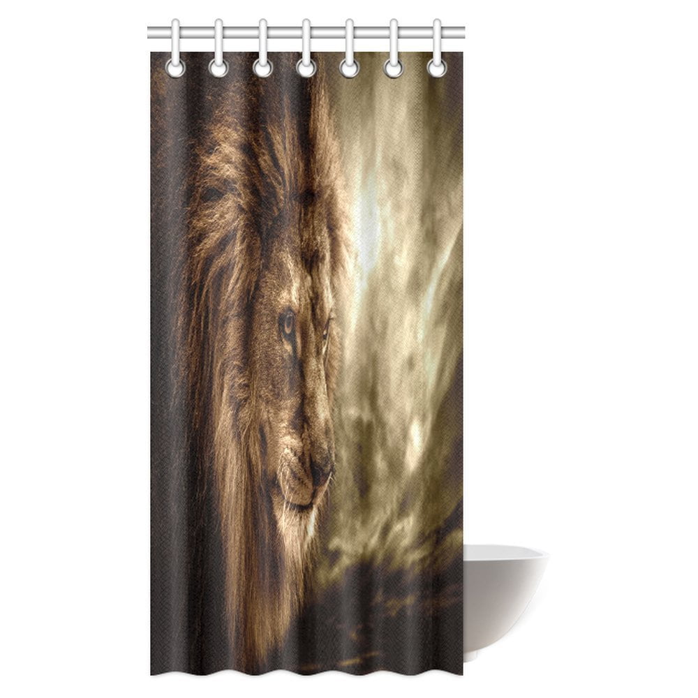 Pop Safari Decor Collection Brown Lion Wildlife Animal Bathroom